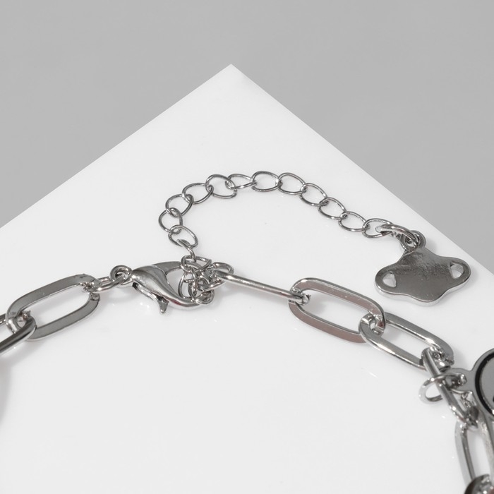 Браслет &laquo;Цепь с подвесками&raquo; мультяшки, цвет серебро