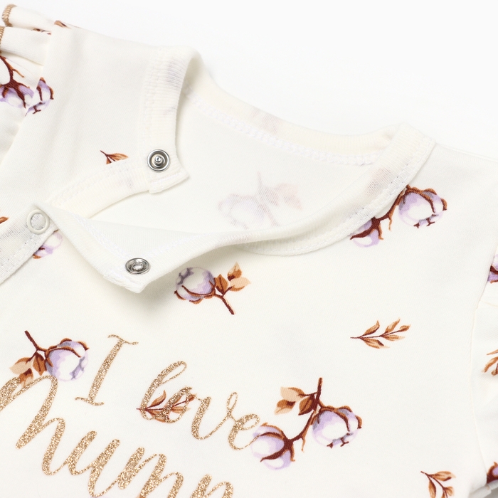 Комбинезон детский с открытыми ножками, цвет белый, рост 74