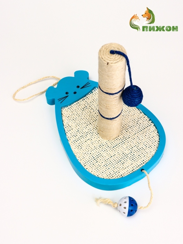 Комплекс для кошек с сизалевой когтеточкой ии шариком, микс цветов