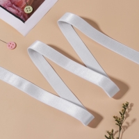 Резинка для бретелей, блестящая, 15 мм, 10 &plusmn; 0,5 м, цвет белый