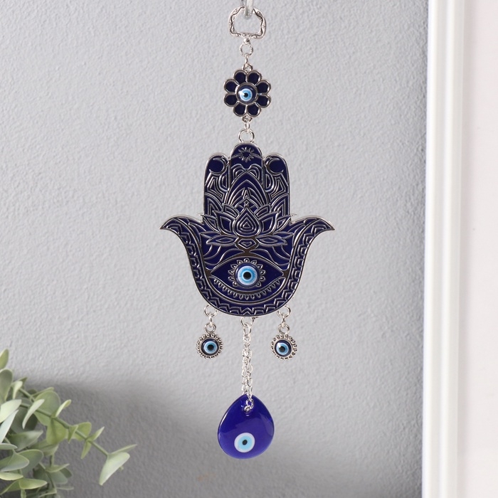 Подвеска от сглаза Подвеска от сглаза "Рука Фатимы с лотосом" 9х22 см