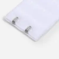 Застёжка для бюстгальтера, удлинитель, 3 ряда 2 крючка, 3.2&times;5 см, белая