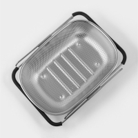 Дуршлаг - сито на раковину раздвижное, 34,5&times;24&times;7,5 см, раздвижное, нержавеющая сталь