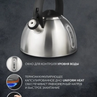 Чайник для плиты со свистком, Alicante-3LN ( 3 литра )