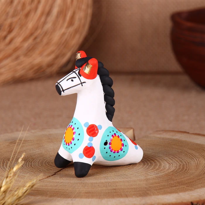 Дымковская игрушка &laquo;Свистулька Лошадка&raquo; 8&times;9&times;4 см, микс
