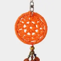 Брелок "Ловец снов" 19 см, цв. оранжевый