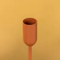 Подсвечник на 1 свечу текстурный "Терракотовый" 8х8х25,5 см