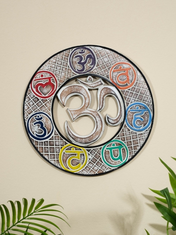 Панно резное МДФ Панно резное МДФ "Знак ОМ", 30х30х0,6 см