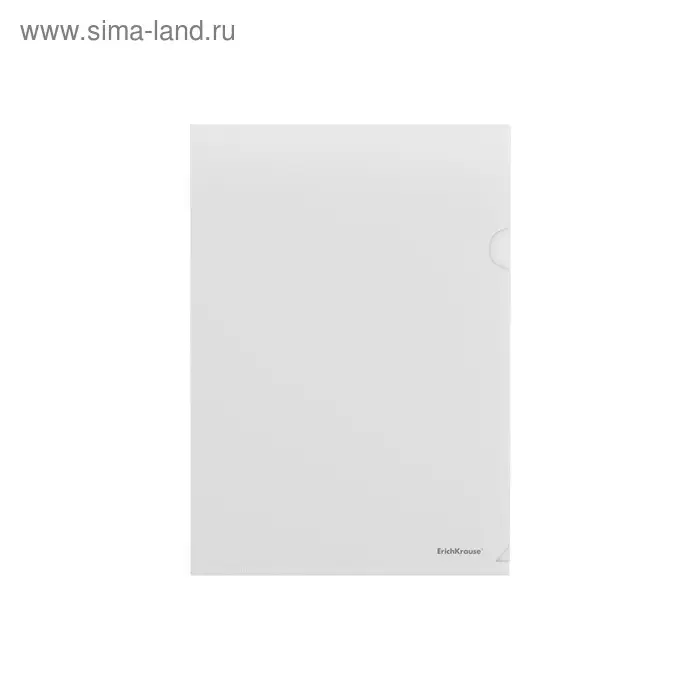 Папка-уголок А4, 160 мкм, ErichKrause Glossy Classic, прозрачная, микс