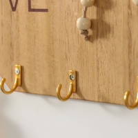 Крючки декоративные дерево "Love с сердечком и бантом" 20х14 см