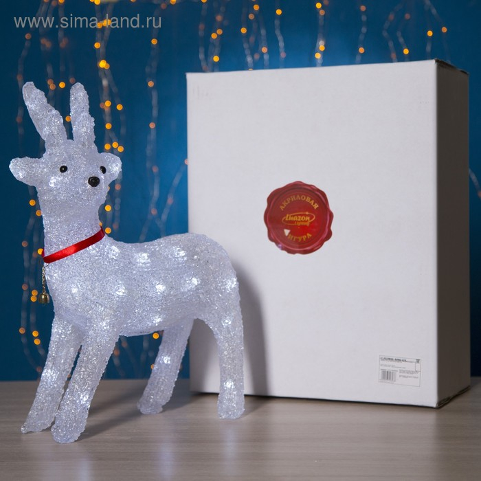 Светодиодная фигура &laquo;Оленёнок&raquo; 25 &times; 30 &times; 6 см, акрил, 220 В, свечение белое
