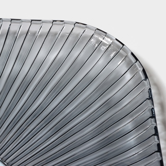 Набор стеклянной посуды &laquo;Мави&raquo;, 6 предметов: 2 миски 350 мл, 2 стакана 250 мл, салатник 800 мл, тарелка d=20,8 см, цвет серый