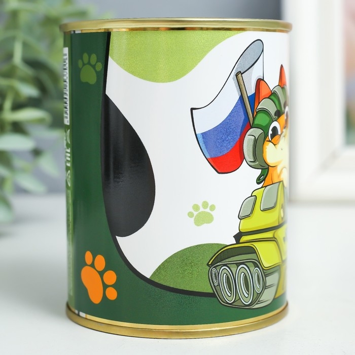 Подарочные носки в банке «С 23 февраля! Кот на танке», (внутри носки мужские, цвет чёрный) Подарочные носки в банке «С 23 февраля! Кот на танке», (внутри носки мужские, цвет чёрный)