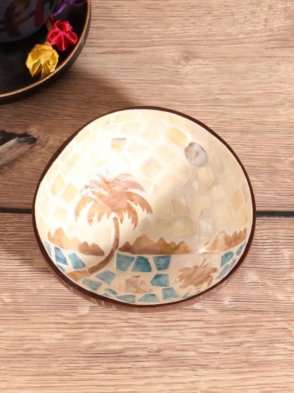 Чаша "Пальма" 14х14х6 см, кокос