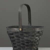 Набор корзин плетёных, 3 шт., 28&times;28&times;16 см, 23&times;23&times;14 см, 18&times;18&times;12 см, ива, серая