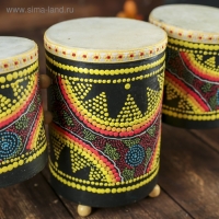 Сувенирный музыкальный инструмент "Барабаны тройные" 33х17х11 см МИКС Сувенирный музыкальный инструмент "Барабаны тройные" 33х17х11 см МИКС