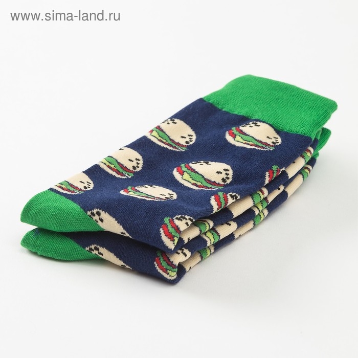 Носки MINAKU &laquo;Гамбургер&raquo;, р-р 36-41 (23-27 см)