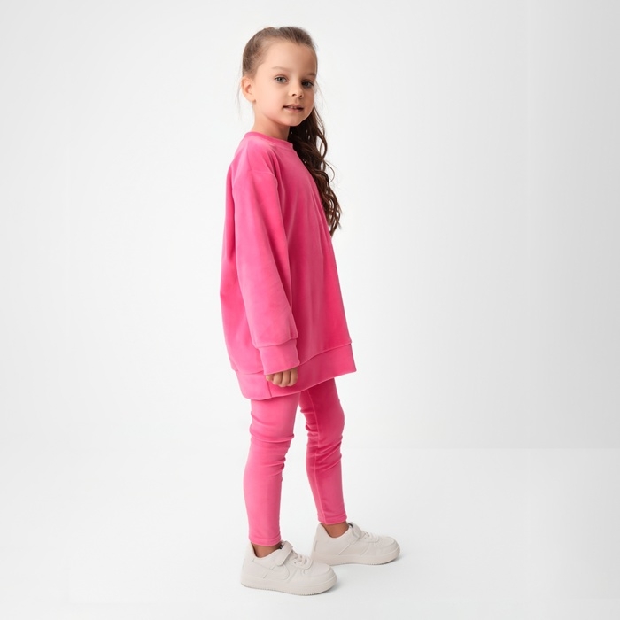 Костюм детский (свитшот, леггинсы) KAFTAN Plushy р.30 (98-104), фуксия Костюм детский (свитшот, леггинсы) KAFTAN Plushy р.30 (98-104), фуксия