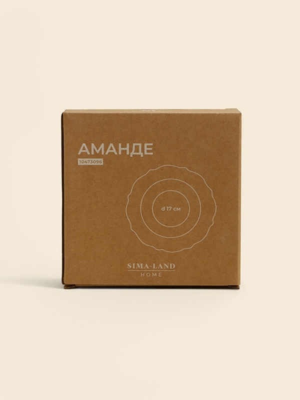 Салатник SL Home &laquo;Аманде&raquo;, 290 мл, d=17 см, фарфор, белый