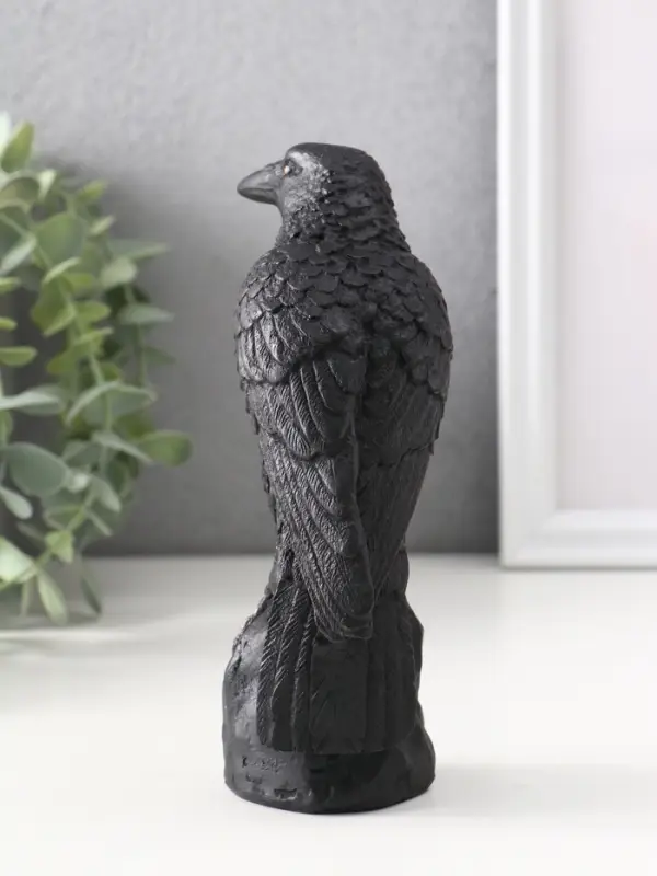 Фигура &laquo;Ворон на камне&raquo;, 15.5&times;5.5&times;10 см, чёрная