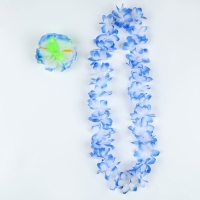 Гавайский набор зажим с голубым цветком, венок Гавайский набор зажим с голубым цветком, венок