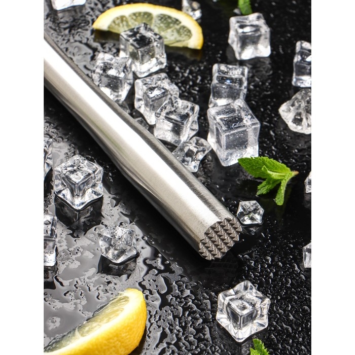 Мадлер - толкушка Magistro Steel, 23 см, нержавеющая сталь