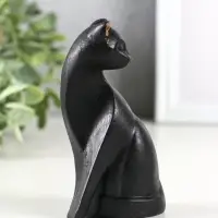 Фигура гипс "Кошка геометрия", 11х6 см, черный