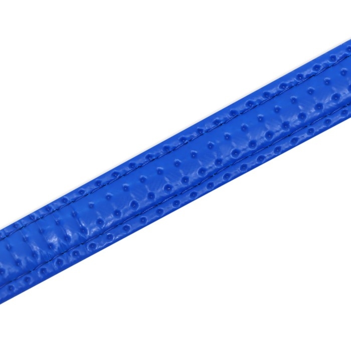 Ошейник "Комфорт" комбинированный (полиэстер, искусственная кожа), 39 х 1,5 см, ОШ 26-33 см, синий 6