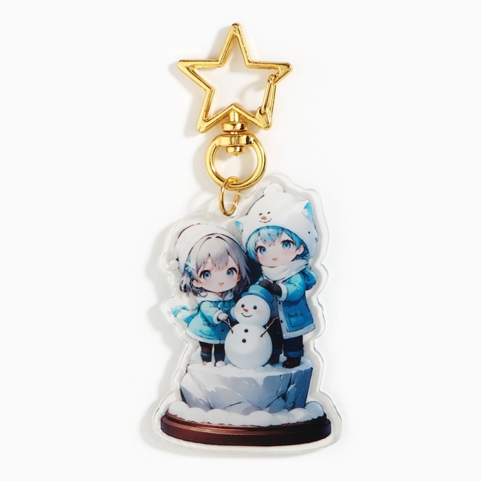 Брелок новогодний, для ключей, голографический &laquo;Тепла и уюта&raquo; 3.9 х 10 см