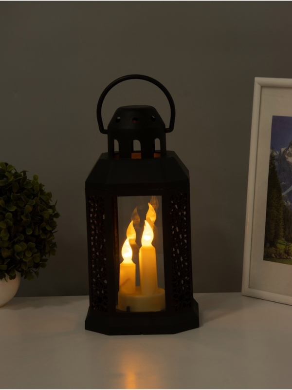 Светодиодная свеча в подсвечнике RISALUX «Восточные свечи», LED-ночник, 1.5 Вт, 3×ААА, 15.5×15.5×34 см Светодиодная свеча в подсвечнике RISALUX «Восточные свечи», LED-ночник, 1.5 Вт, 3×ААА, 15.5×15.5×34 см