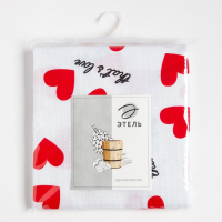 Простыня для бани &laquo;Сердечки&raquo; 150х180&plusmn;5 см, 100% хлопок, вафельное полотно, 160 гр/м2