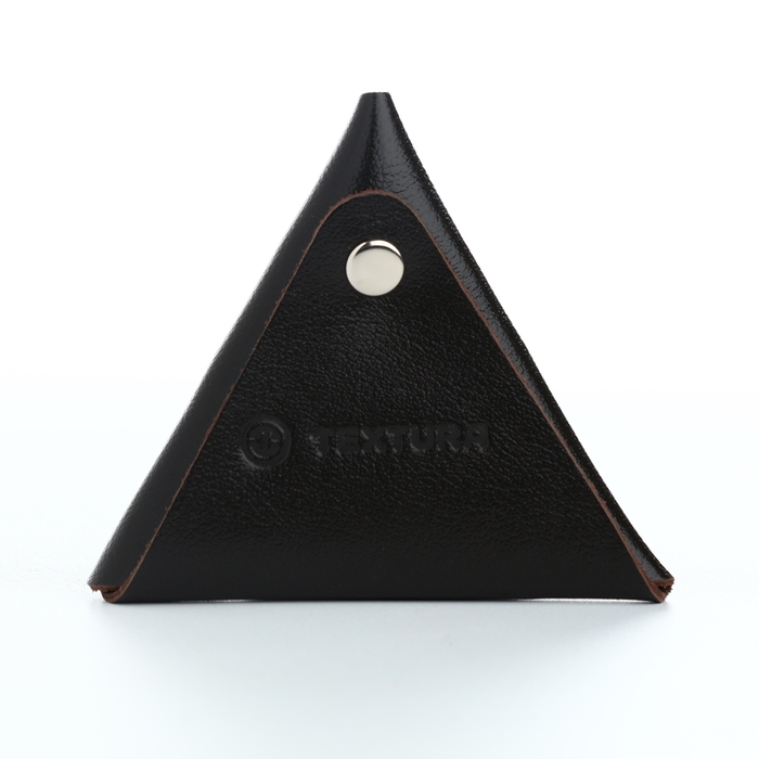 Монетница на кнопке TEXTURA, цвет коричневый Монетница на кнопке TEXTURA, цвет коричневый