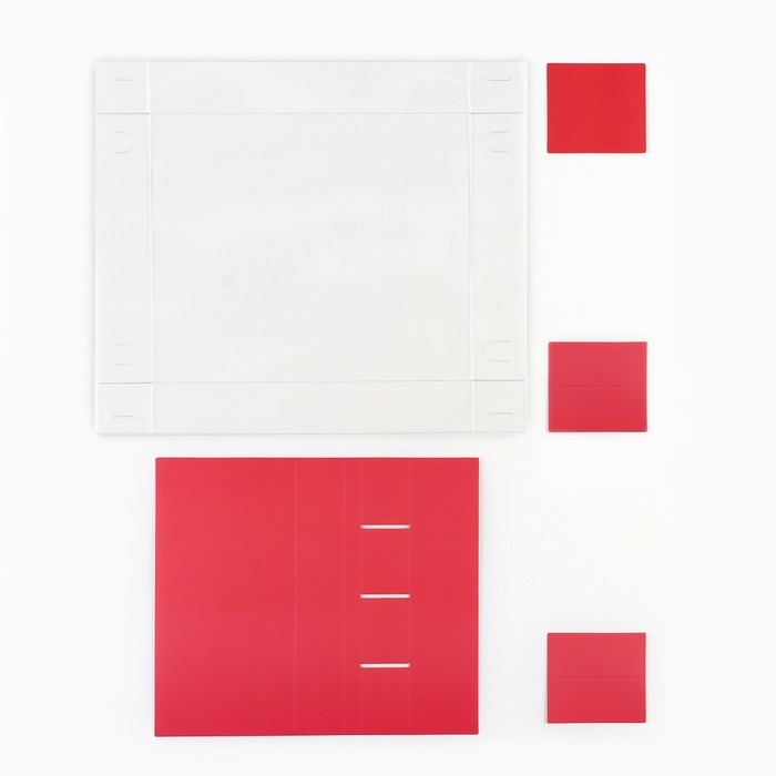 Коробка под 4 конфеты и шоколад с ячейками &laquo;Тюльпаны&raquo; 18.8 х 15.7 х 3 см