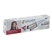 Плойка Galaxy GL 4602, 60 Вт, керамическое покрытие, d=16 мм, 200&deg;С, белая