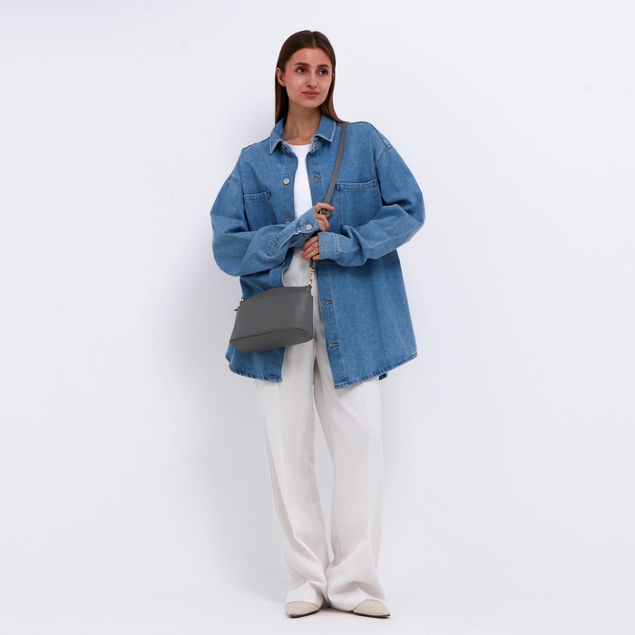 Сумка женская кросс-боди на молнии, цвет серый Сумка женская кросс-боди на молнии, цвет серый