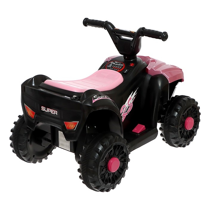 Электромобиль &laquo;Квадроцикл&raquo;, свет, AUX, розовый