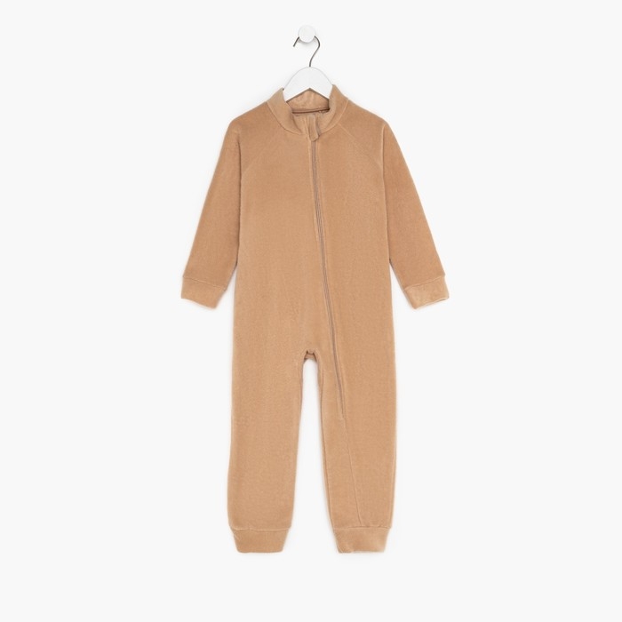 Комбинезон детский, цвет бежевый, рост 104-110 см