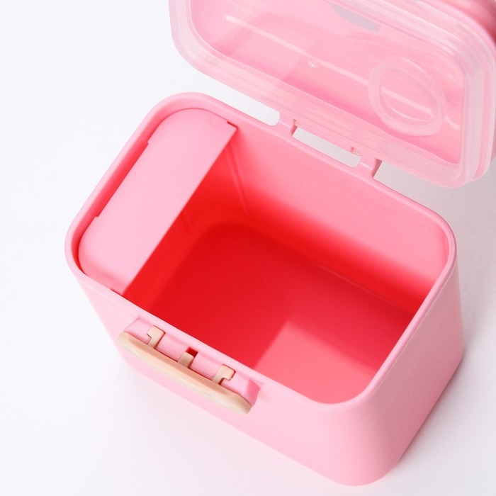 Контейнер для хранения детского питания 150 мл., с ложкой, цвет розовый Контейнер для хранения детского питания 150 мл., с ложкой, цвет розовый