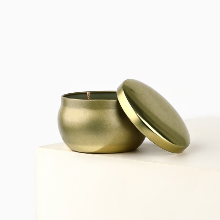 Новогодняя ароматическая свеча в банке &laquo;Новый год: Богатство&raquo;, аромат ваниль, 6 х 6 х 4 см.