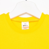 Костюм для девочки (футболка, лосины), цвет жёлтый, рост 128 см