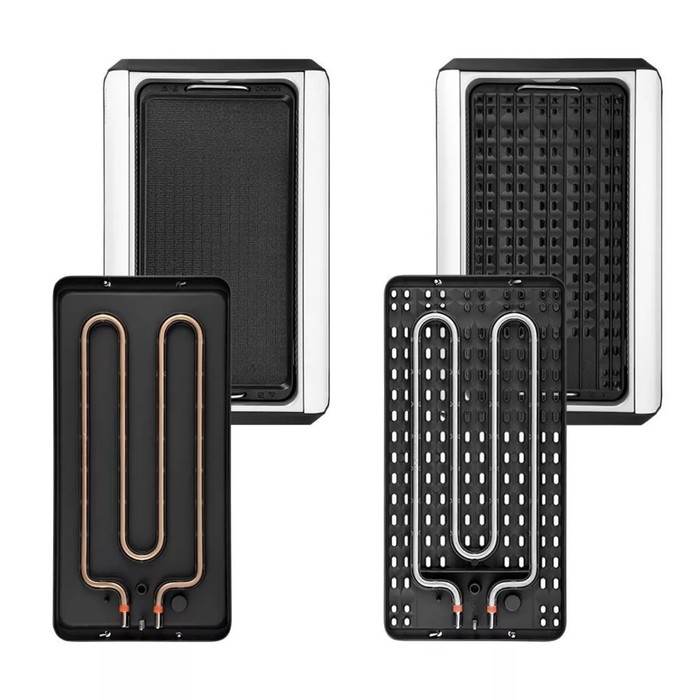 Гриль электрический Kitfort KT-1686, 1500 Вт, антипригарное покрытие, 38х22 см, серебристый