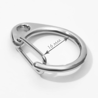 Карабин металлический &laquo;Круг&raquo;, d = 16 мм, 25 &times; 20 мм, 10 шт, цвет серебряный