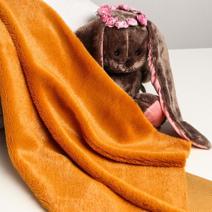 Лоскут для рукоделия, 50 &times; 50 cм, мех, цвет рыже-коричневый