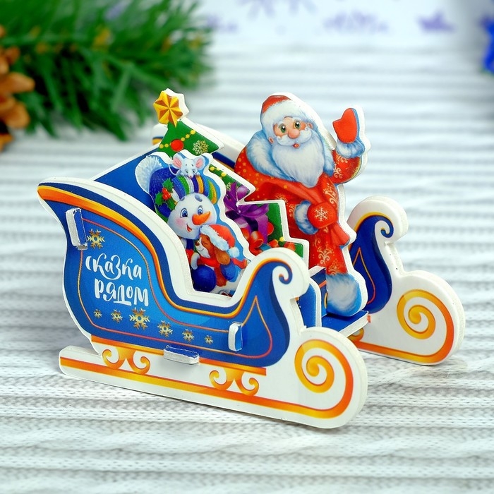 3D Конструктор фигурки &laquo;Сани Деда Мороза&raquo;