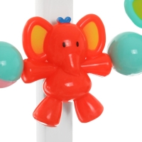 Растяжка на коляску/кроватку &laquo;Слоник&raquo;, 3 игрушки с погремушками, цвет МИКС, Крошка Я