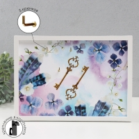 Ключница открытая "Цветочный бриз" 5 крючков, 23х32 см Ключница открытая "Цветочный бриз" 5 крючков, 23х32 см