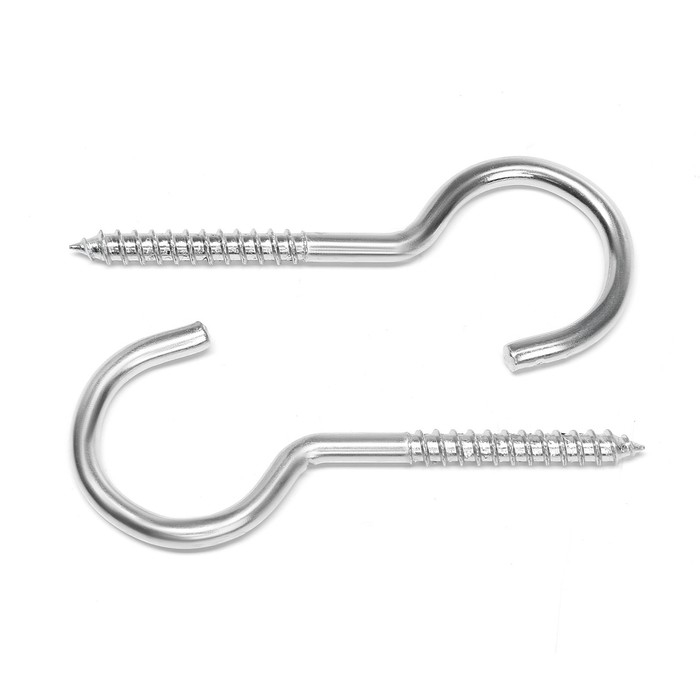 Шуруп-полукольцо ТУНДРА, для дерева, оцинкованный, 6х110 мм, 10 шт