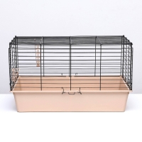 Клетка для кроликов, морских свинок "Пижон" №4 складная, 80 х 50 х 47 см, бежевая
