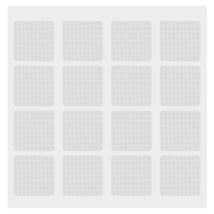 Клеевые квадраты двусторонние, 15 мм х 15 мм, акриловая основа, 64 шт., BRAUBERG