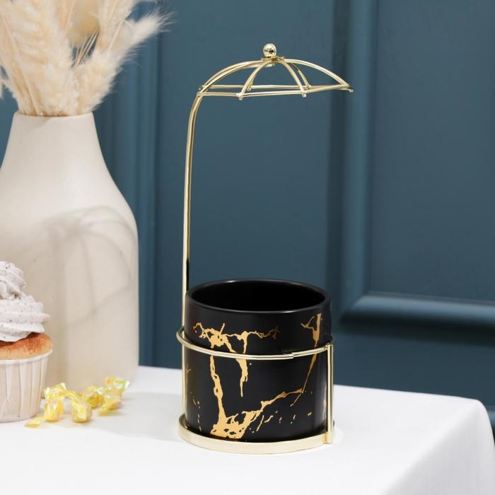 Конфетница керамическая &laquo;Марбл. Зонтик&raquo;, 220 мл, 9&times;20 см